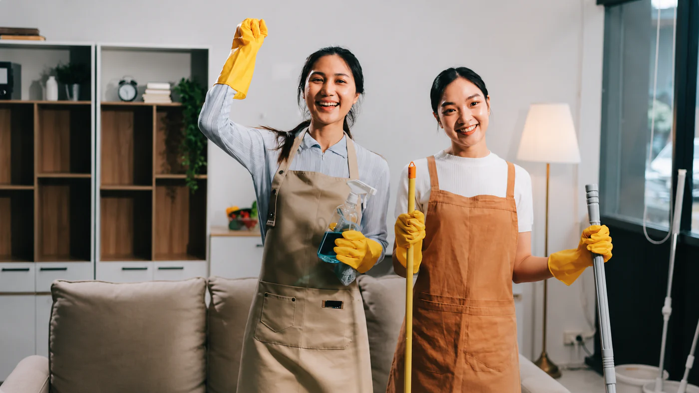 Silver Shadow cleaning professionals working together